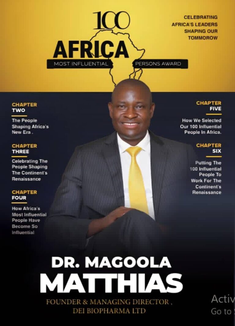 Ugandan Vaccine Scientist Dr Matthias Magoola Named Among Africa’s 100 Most Influential People