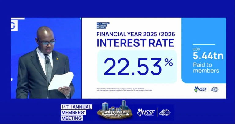 NSSF Announces Record 22.53% Interest Rate for Ugandan Savers