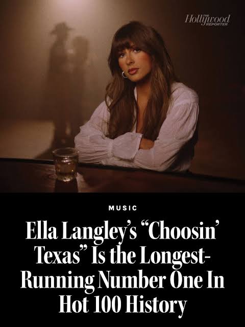 Ella Langley’s ‘Choosin’ Texas’ Makes Billboard History with 23 Weeks at No. 1